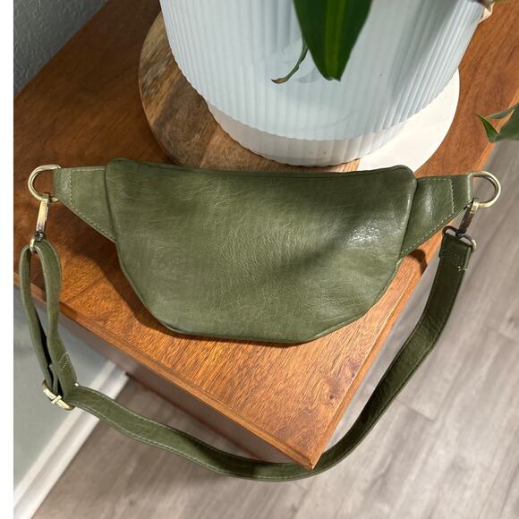 JOY Fanny Pack / Sling Bag Olive Green - Picture 3 of 13